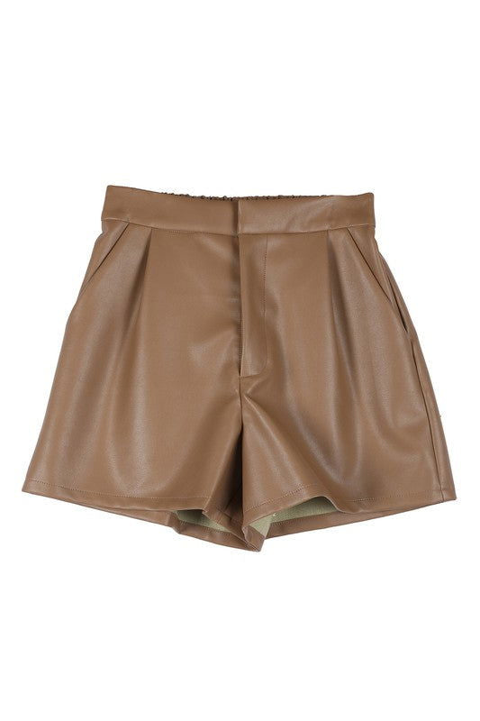 Vegan Leather Shorts - Ro + Ivy