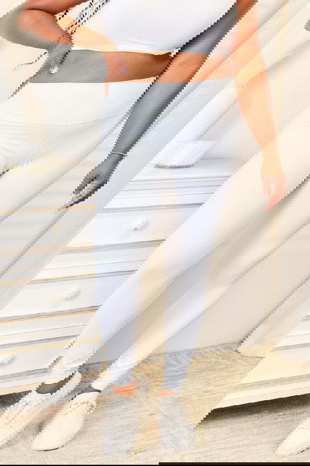 Wide Waistband Sports Leggings - Ro + Ivy