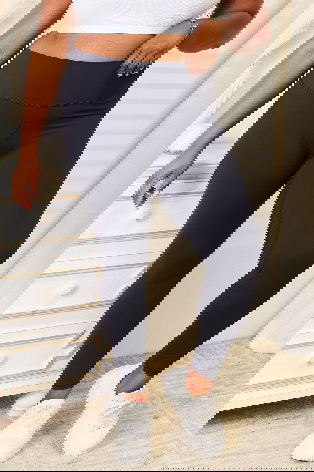 Wide Waistband Sports Leggings - Ro + Ivy