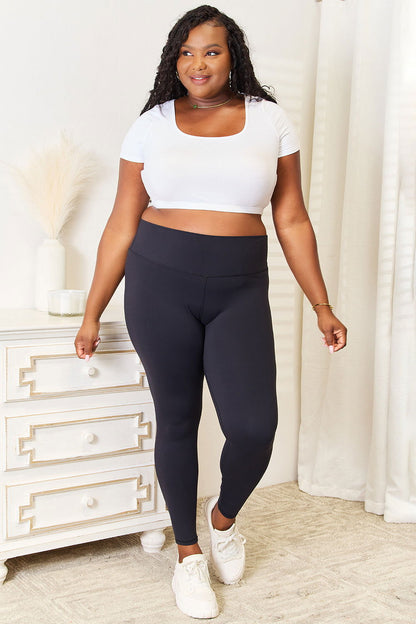 Wide Waistband Sports Leggings - Ro + Ivy