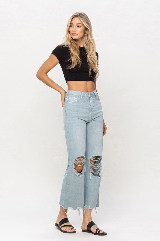 Women's 90's Vintage Crop Flare Wide Leg Jeans | Jeans | Ro + Ivy
