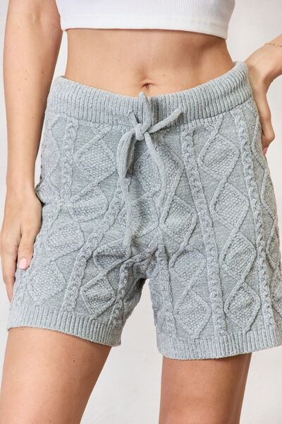 Women's Cable Knit Drawstring Sweater Shorts | Shorts | Ro + Ivy
