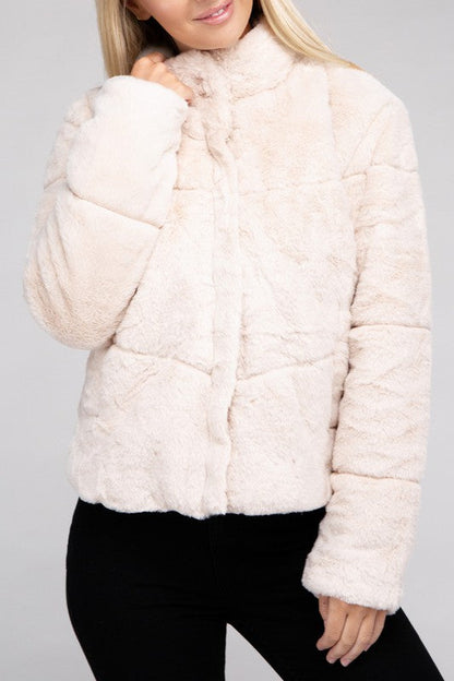 Women’s Fluffy Zip-Up Sweater Jacket | Jackets | Ro + Ivy