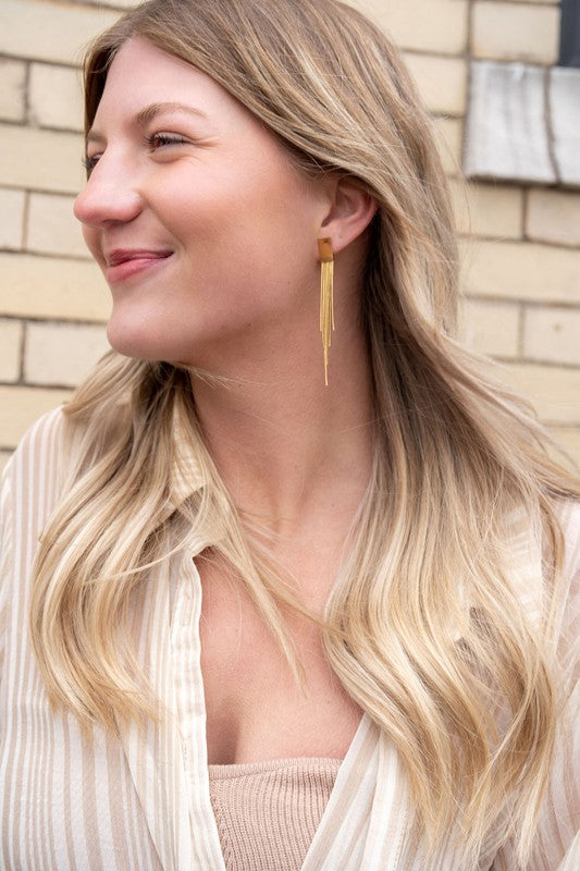 Women's Long Gold Earrings | Earrings | Ro + Ivy