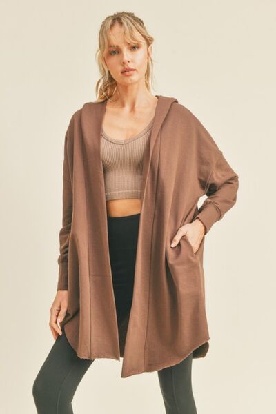 Women's Longline Hooded Cardigan with Pockets | Cardigan | Ro + Ivy