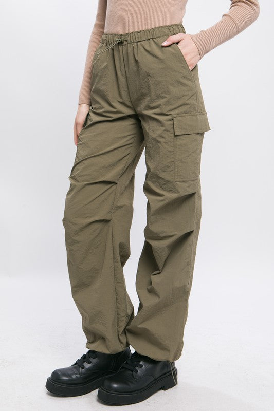 Women's Loose Fit Parachute Cargo Pants | Pants | Ro + Ivy