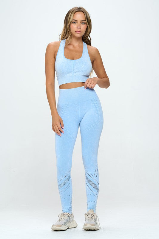 Women's Mineral Wash Two Piece Activewear Set