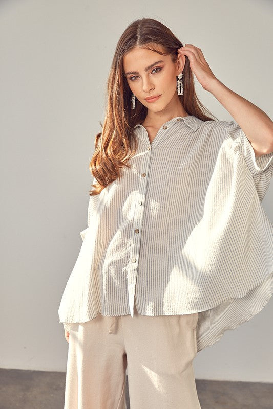 Women's Oversized Button Up Shirt | Blouses | Ro + Ivy