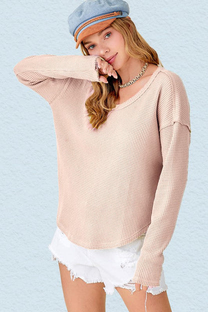 Women's Thick Waffle Knit Top | Knit Tops | Ro + Ivy