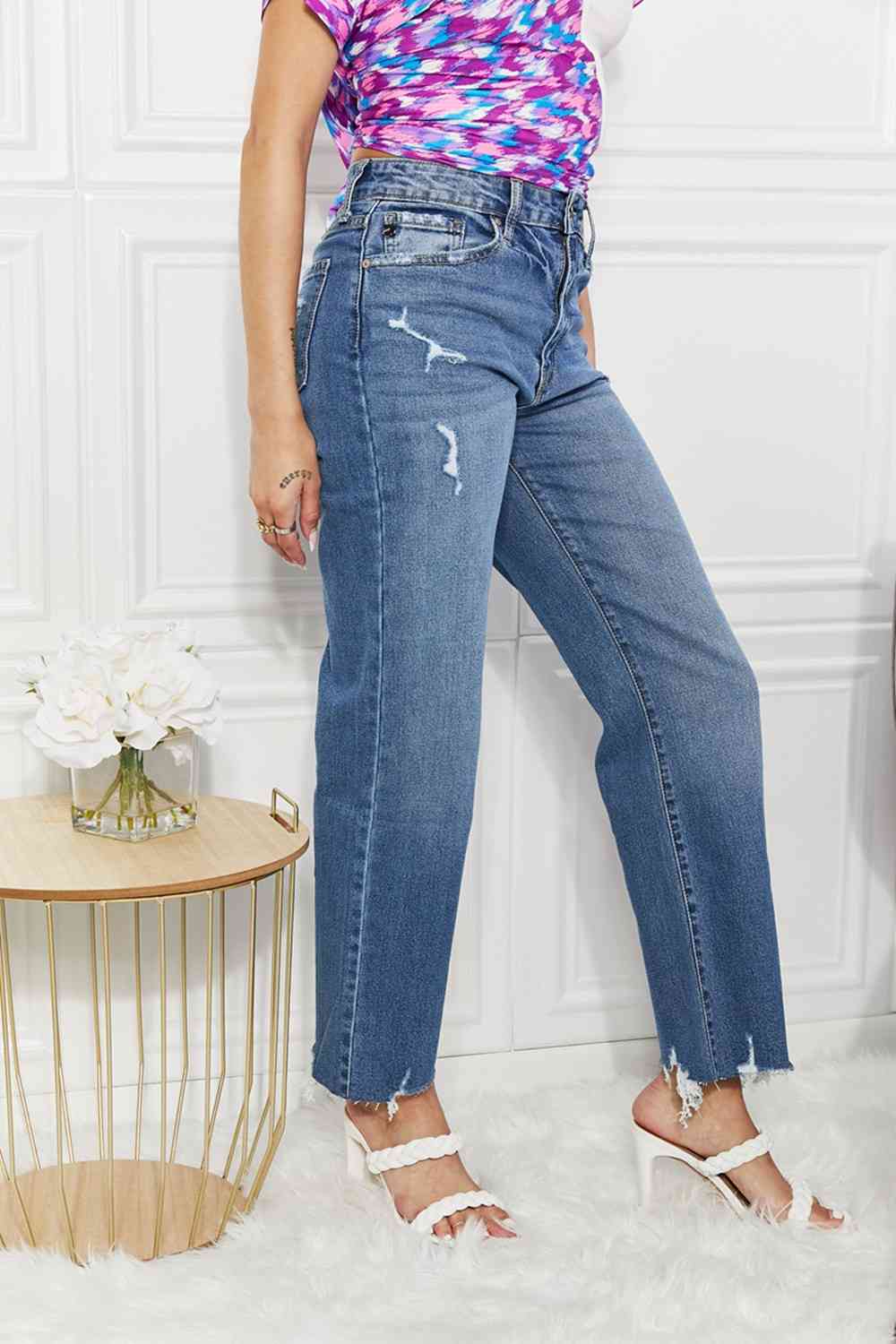 Women's Wide Leg Medium Crop Jeans | Jeans | Ro + Ivy