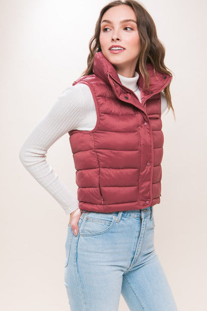 Women's Zip Up Puffer Vest with Pockets | Vests | Ro + Ivy