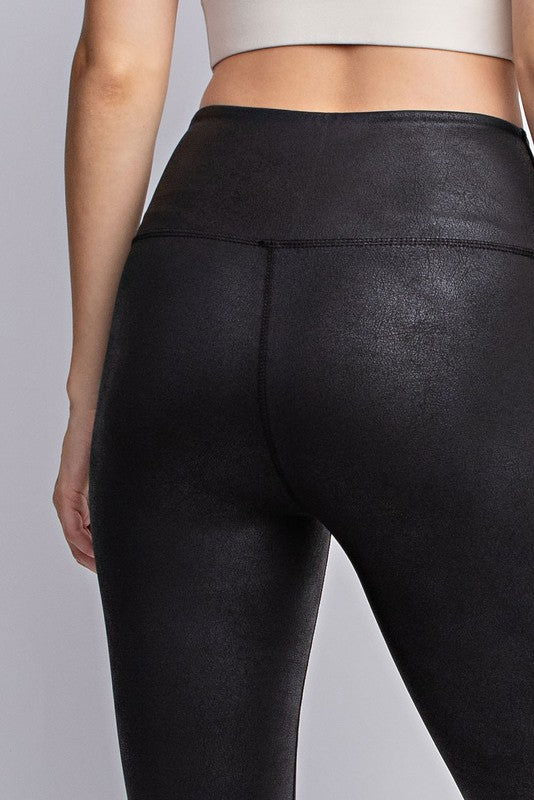 Women’s Plus Size PU Chintz Full-Length Leggings – outfit idea for women | Ro + Ivy