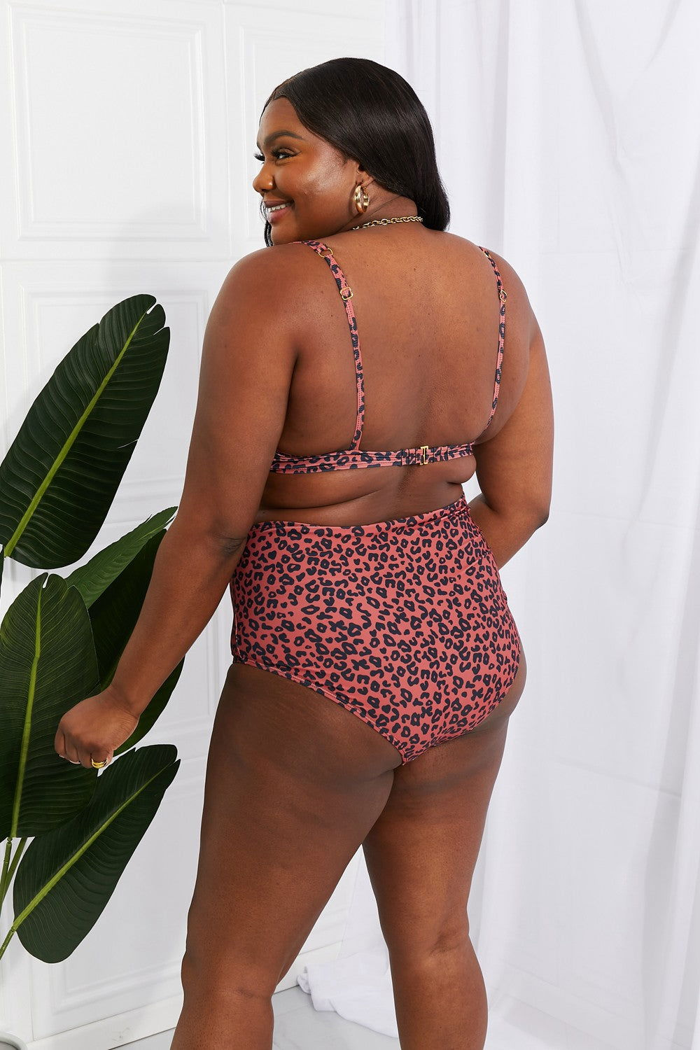 Women's Take A Dip Twist High-Rise Bikini in Ochre - Ro + Ivy