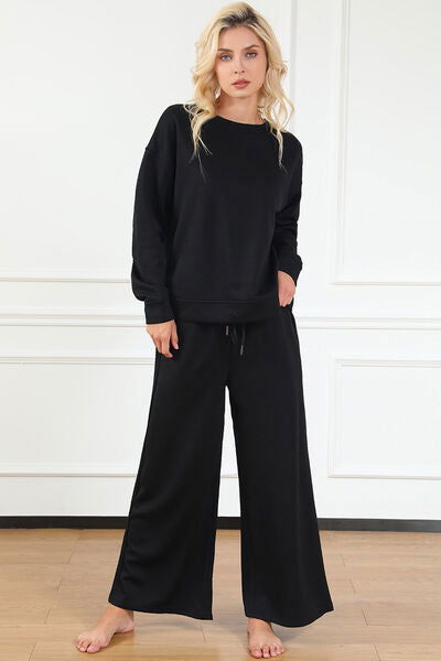 Women's Two-Piece Long Sleeve Top and Pant Set - Ro + Ivy