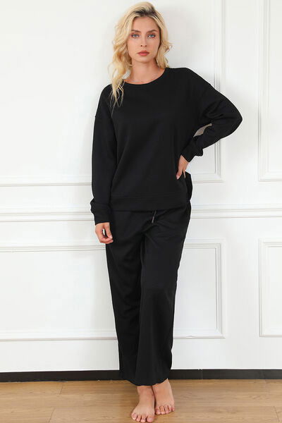 Women's Two-Piece Long Sleeve Top and Pant Set - Ro + Ivy