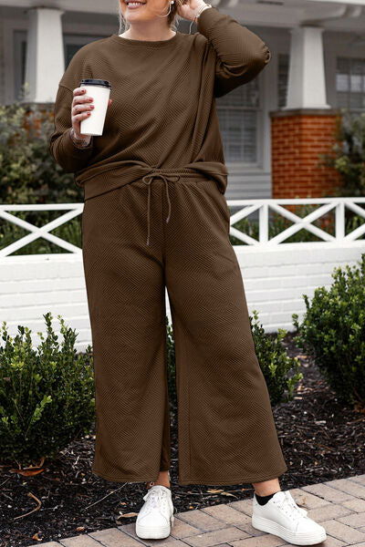 Women's Two-Piece Long Sleeve Top and Pant Set - Ro + Ivy