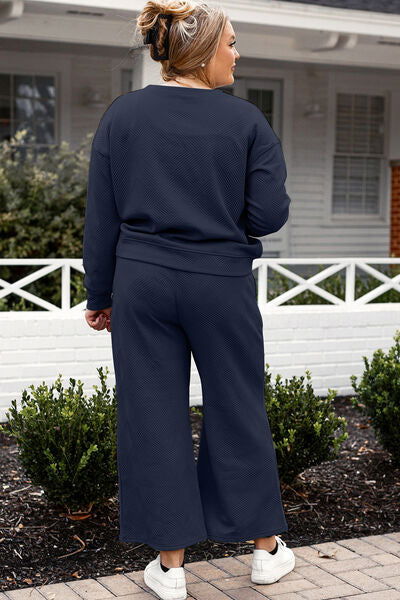 Women's Two-Piece Long Sleeve Top and Pant Set - Ro + Ivy