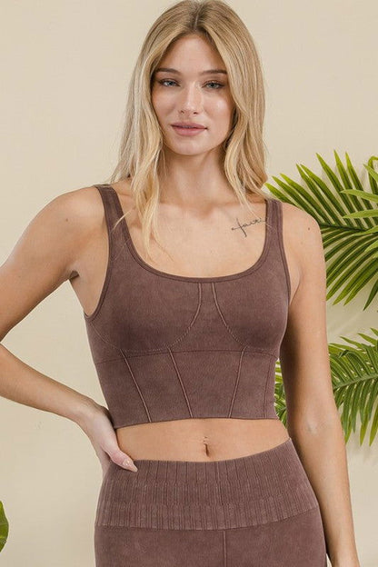 Women's Ultra-Comfort Ribbed Sports Bra – outfit idea for women | Ro + Ivy