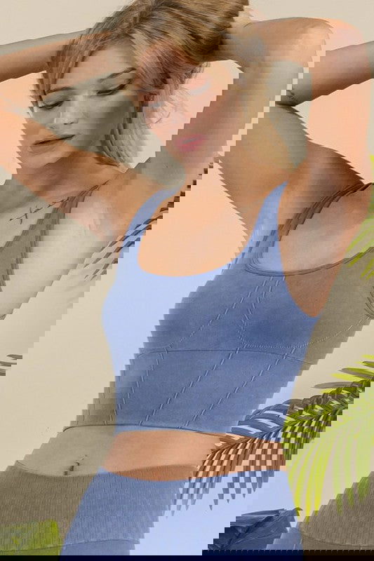 Women's Ultra-Comfort Ribbed Sports Bra – outfit idea for women | Ro + Ivy