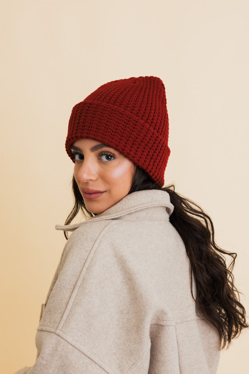 Waffle Knit Beanie
