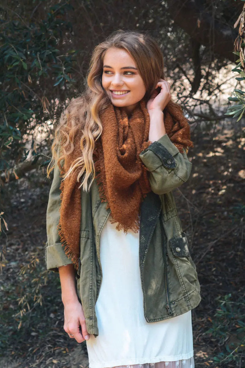 Mohair Square Scarf Wrap