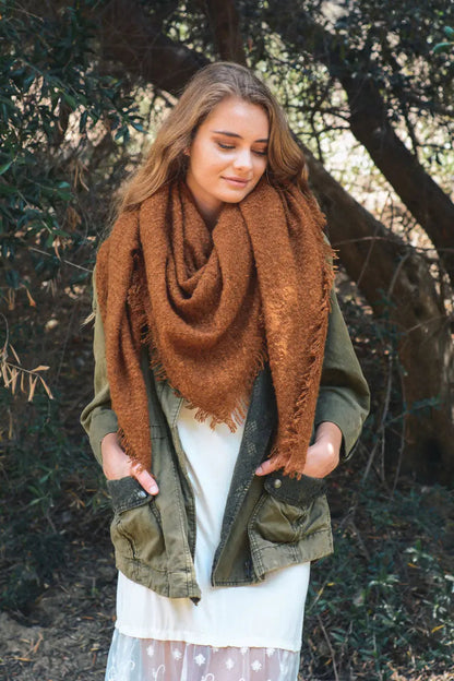 Mohair Square Scarf Wrap