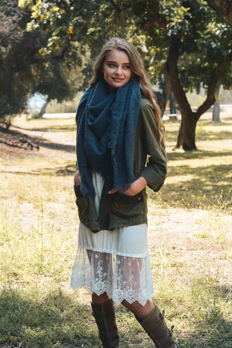 Mohair Square Scarf Wrap