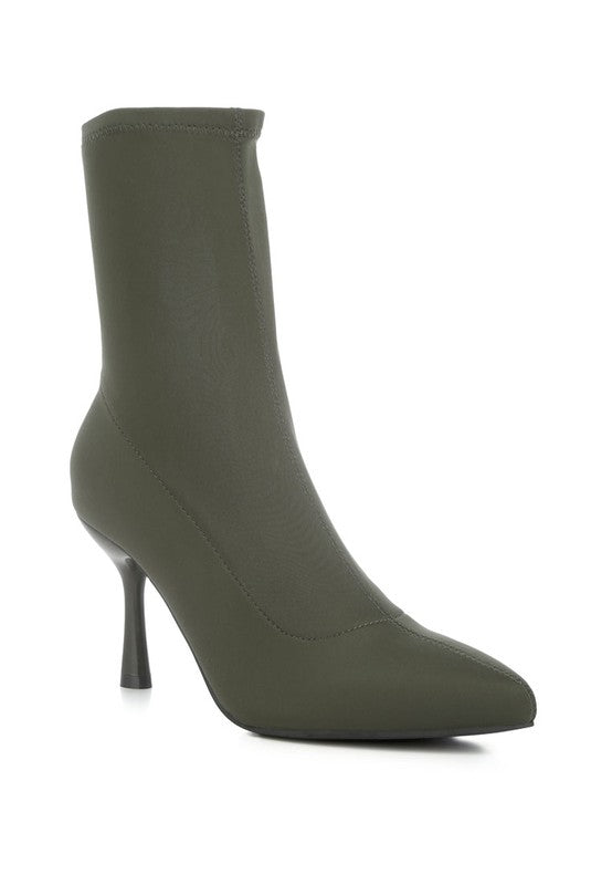 Zudio Solid Mid Heel Sock Boots - Ro + Ivy