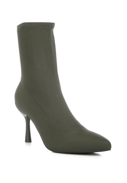 Zudio Solid Mid Heel Sock Boots - Ro + Ivy