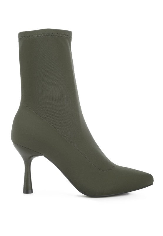Zudio Solid Mid Heel Sock Boots - Ro + Ivy