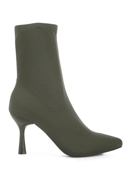 Zudio Solid Mid Heel Sock Boots - Ro + Ivy