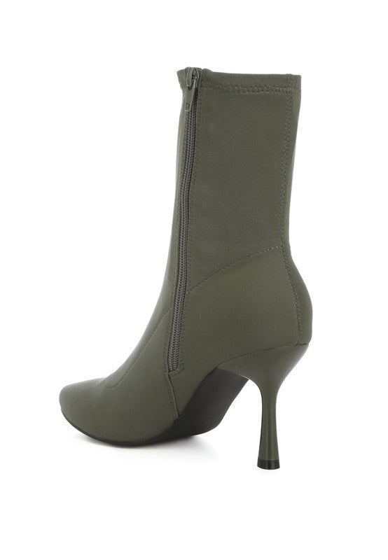 Zudio Solid Mid Heel Sock Boots - Ro + Ivy
