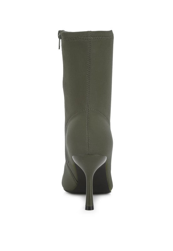 Zudio Solid Mid Heel Sock Boots - Ro + Ivy