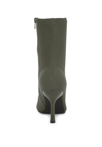 Zudio Solid Mid Heel Sock Boots - Ro + Ivy