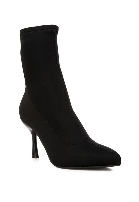 Zudio Solid Mid Heel Sock Boots - Ro + Ivy