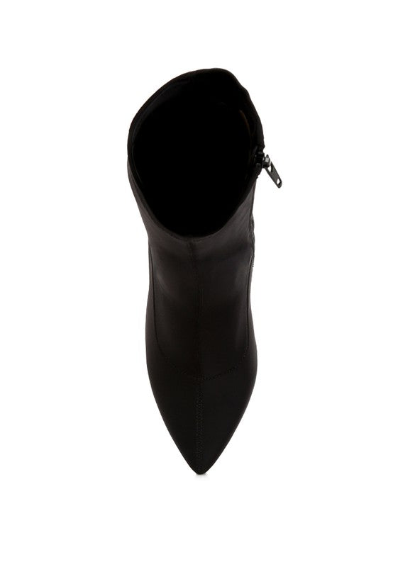 Zudio Solid Mid Heel Sock Boots - Ro + Ivy