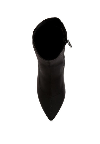 Zudio Solid Mid Heel Sock Boots - Ro + Ivy