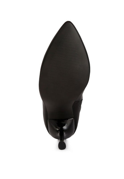 Zudio Solid Mid Heel Sock Boots - Ro + Ivy