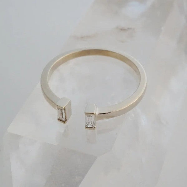 One Size Stevie Baguette Ring Trendy Rings Outfit Idea for Women | Ro + Ivy