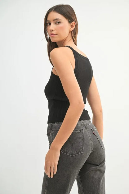 Timeless Ribbed Knit Tank Top - Tank Tops