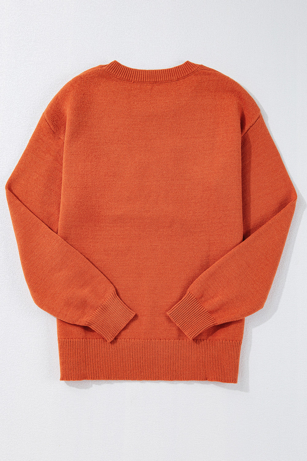 Halloween Boo Crew Neck Drop Shoulder Sweater