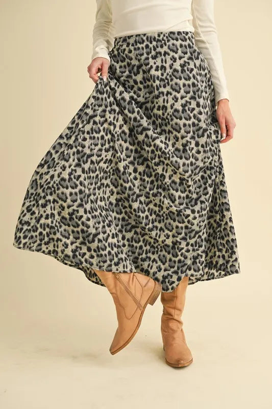 Leopard Midi Skirt | Trendy Skirts Outfit Idea for Women by Ro + Ivy | Elevated Basics, Modern Comfort & Style