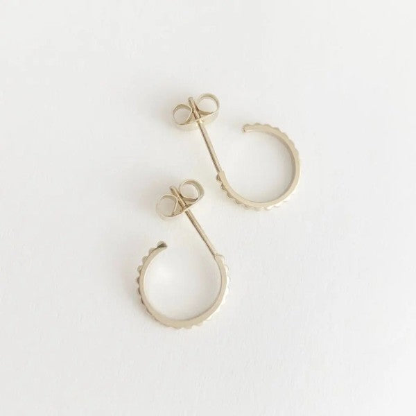 Bitty Spike Hoop Earrings Trendy Earrings Outfit Idea for Women | Ro + Ivy