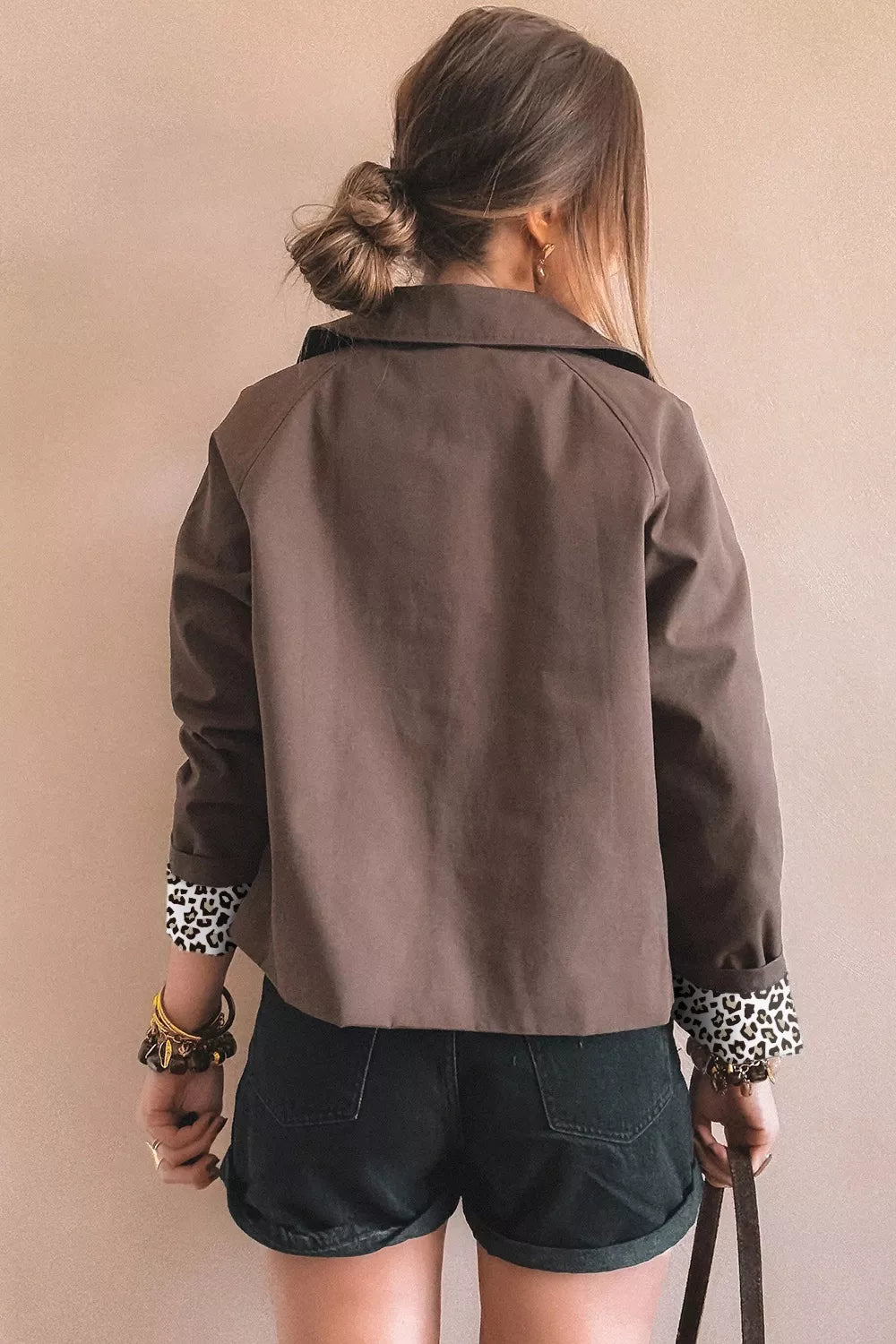 Women's Button Up Raglan Sleeve Shacket - Shackets