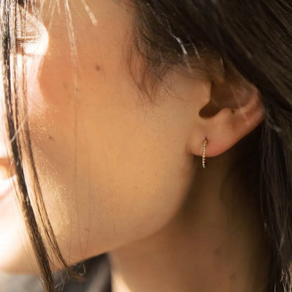 Bitty Spike Hoop Earrings Trendy Earrings Outfit Idea for Women | Ro + Ivy