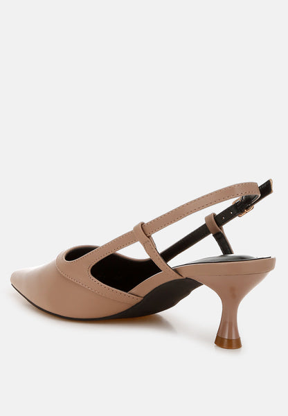 Kitten Heel Slingback Sandals