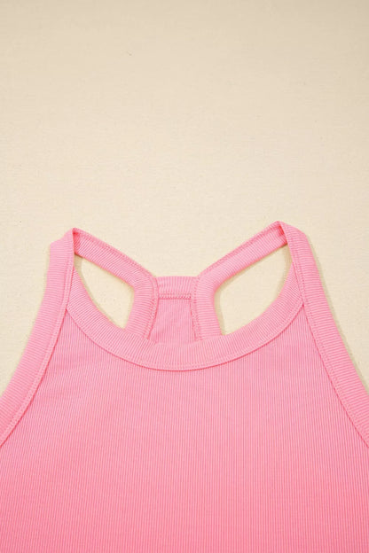 Women's Sleeveless Cropped Top and Pocketed Skort Set - Matching Sets