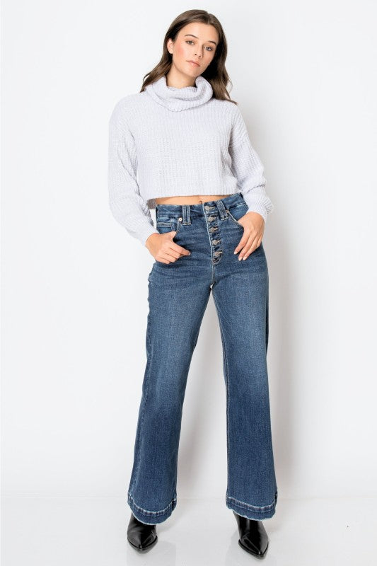 As Shown 1 (24) Tummy Control 90'S Vintage Wide Jeans | Trendy Jeans Outfit Idea for Women by Ro + Ivy | Elevated Basics, Modern Comfort & Style