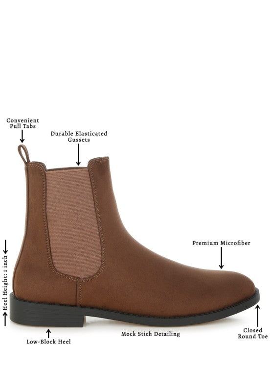 Low Block Heel Chelsea Boots | Trendy Boots Outfit Idea for Women by Ro + Ivy | Elevated Basics, Modern Comfort & Style
