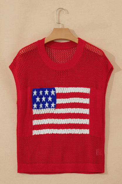 Darling Knit Graphic Short Sleeve Sweater — Festive Celebration Cute Style - Short Sleeve Sweaters